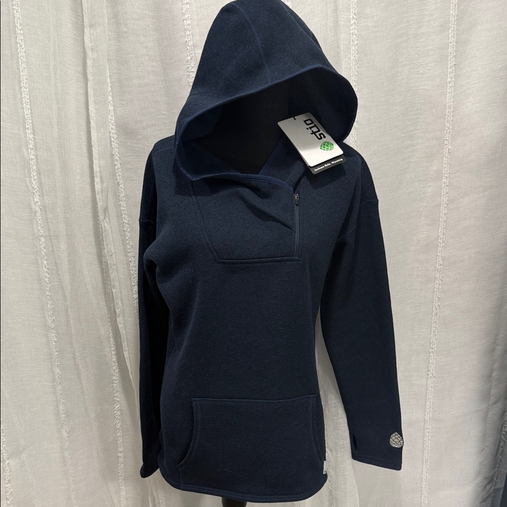 Mountain shadow heather women’s large Hooded Pullover Fleece Hoodie